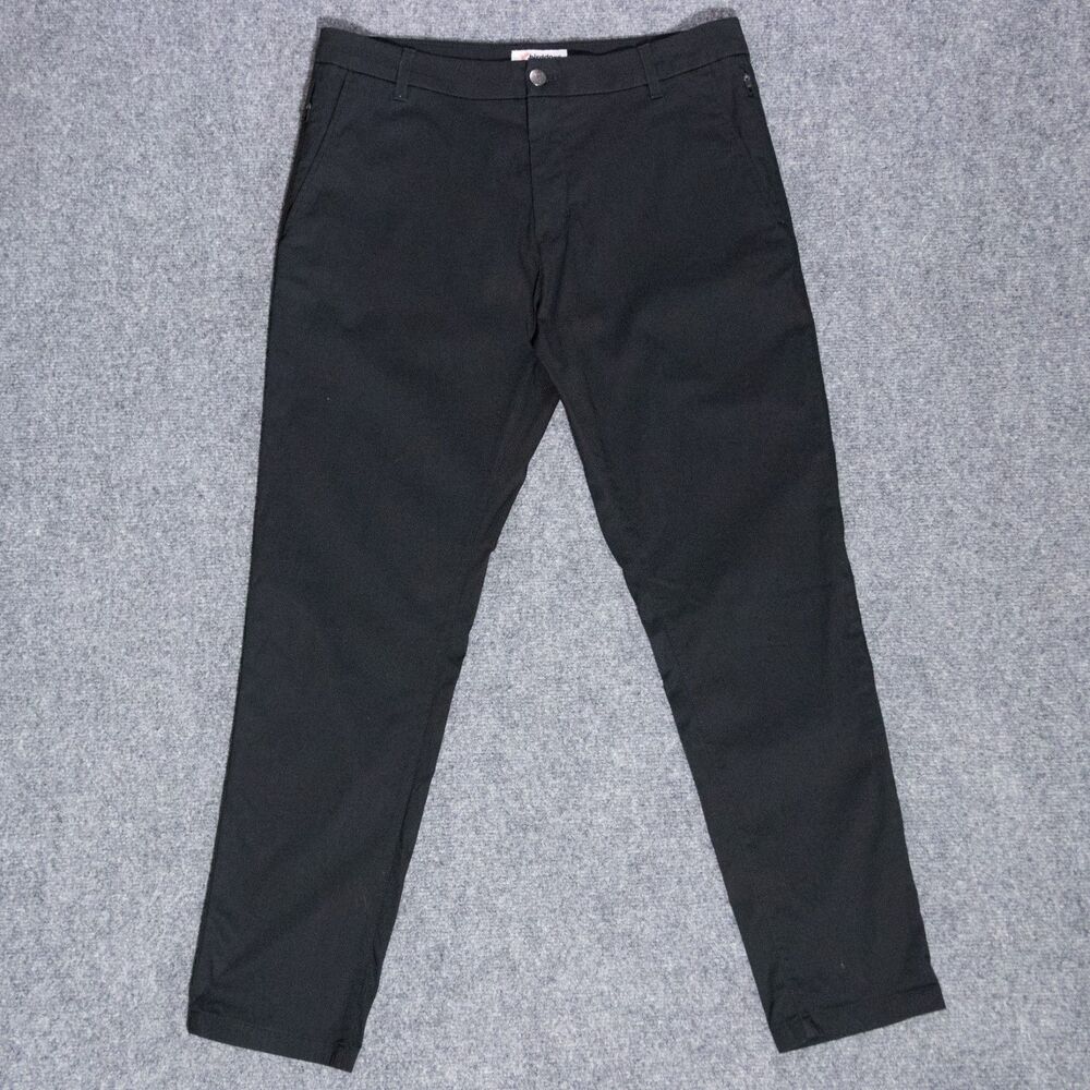 Birddogs Black Unlined Performance Stretch Cotton Chino Pants Men's 34x30